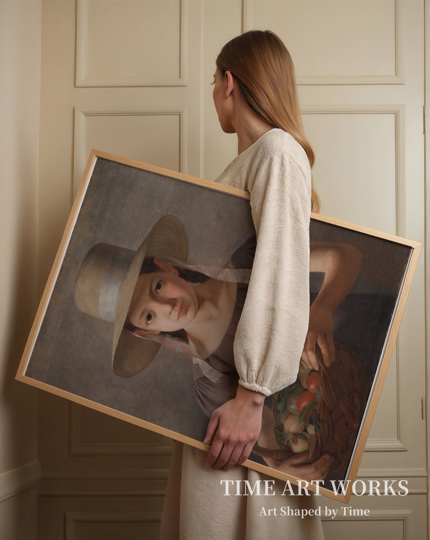 かごに果物を入れた少女（Pige med frugter i en kurv）— ロエド、ヨルゲン（Roed, Jørgen）