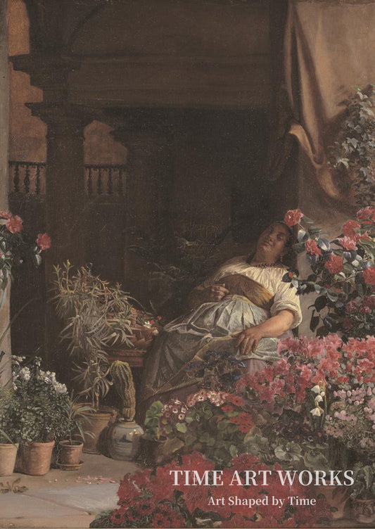フィレンツェ出身の花売り（En blomstersælgerske fra Firenze）— ザールトマン、クリスティアン（Zahrtmann, Kristian）