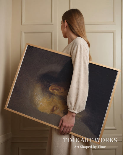 老人の横顔の習作（Studie af et oldingehoved i profil）— レンブラント・ファン・レイン（Rembrandt van Rijn）