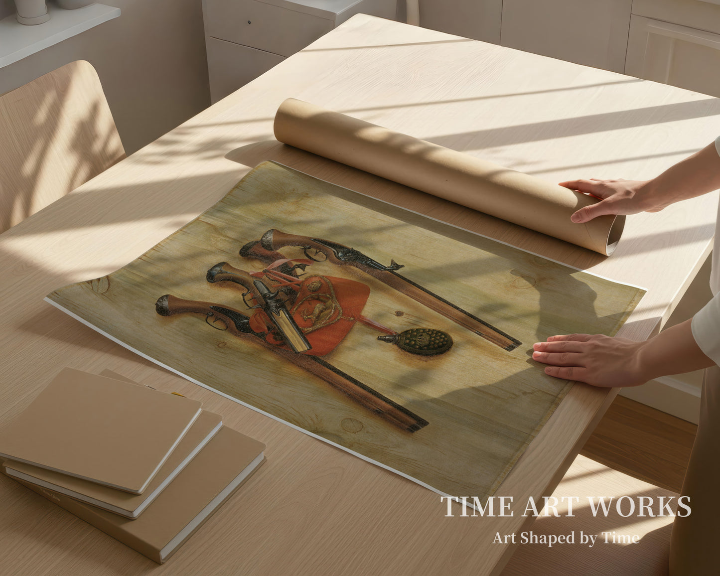 銃を使ったトロンプルイユ（Trompe l'oeil med pistoler）— ギスブレヒト、コルネリアス・ノルベルトゥス（Gijsbrechts, Cornelius Norbertus）