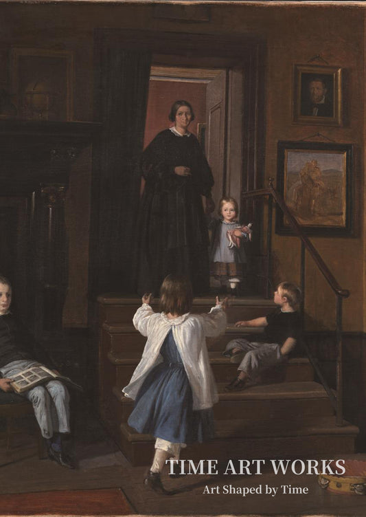 画家の妻と子どもたち（Kunstnerens hustru og børn i atelieret på Charlottenborg）— マールストランド、ヴィルヘルム（Marstrand, Wilhelm）