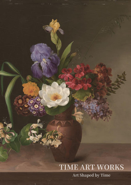 アイリス（Vase i græsk stil med iris, syren og kaprifolium）— ネールガード、ヘルマニア（Neergaard, Hermania）