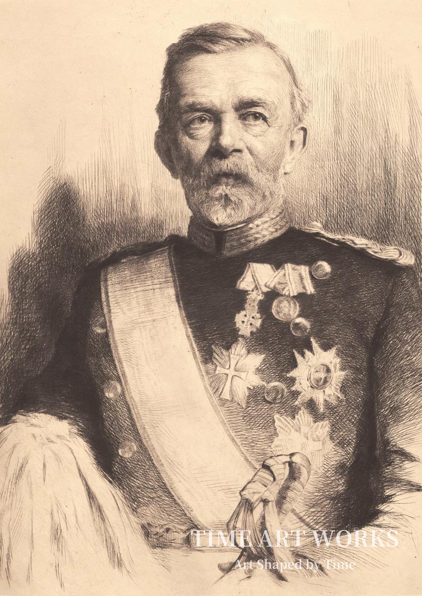 L. コーエフォード少将の肖像（Portræt af Generalmajor L. Koefoed）— シュワルツ、フランス（Schwartz, Frans）