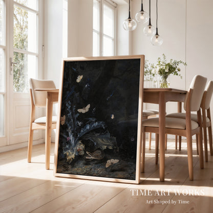 アザミと蛇のある静物（Stilleben med tidsel og slange）— マルセウス・ファン・シュリーク、オットー（Marseus van Schrieck, Otto）
