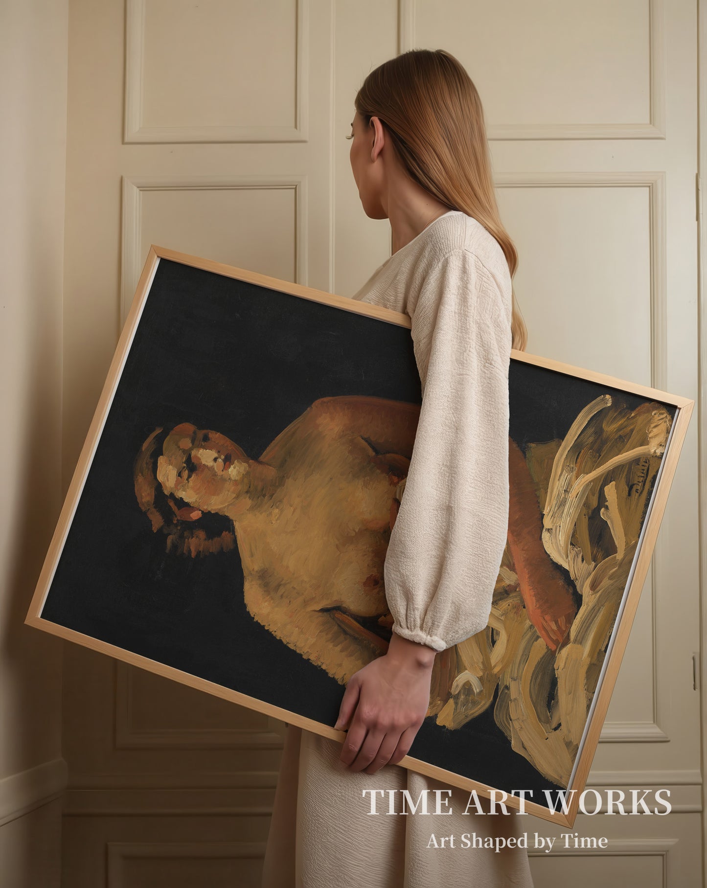 半裸の女性習作が座っている（Siddende kvindelig model, halvnøgen.）— ドラン、アンドレ（Derain, André）