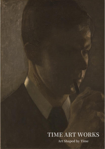芸術家の弟の肖像（Portræt af Svend Hammershøi, kunstnerens broder）— ハンマースホイ、ヴィルヘルム（Hammershøi, Vilhelm）