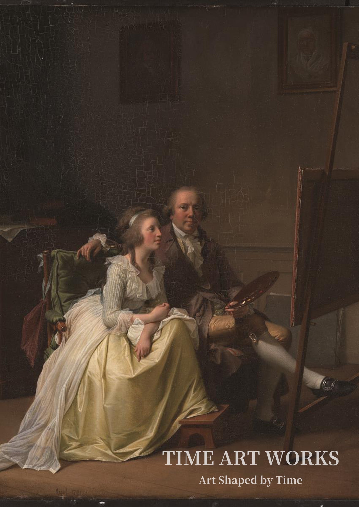 画家と妻のロージーネ（旧姓ドルシェル）（Kunstneren og hans hustru Rosine, f. Dørschel）— ユール、イェンス（Juel, Jens）