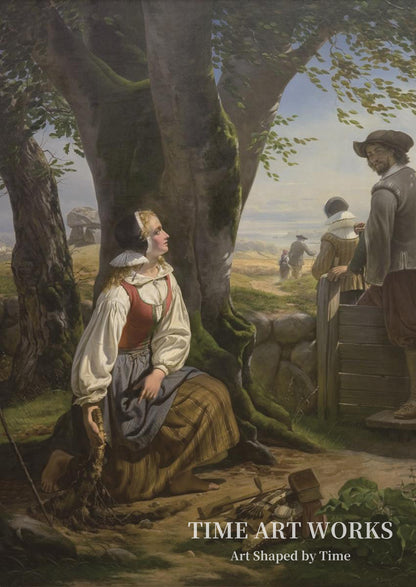 黄金の角の発見（Kirstine Svends finder guldhornet ved Gallehus den 20. juli 1639）— シモンセン、ニールス（Simonsen, Niels）