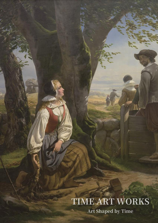 黄金の角の発見（Kirstine Svends finder guldhornet ved Gallehus den 20. juli 1639）— シモンセン、ニールス（Simonsen, Niels）