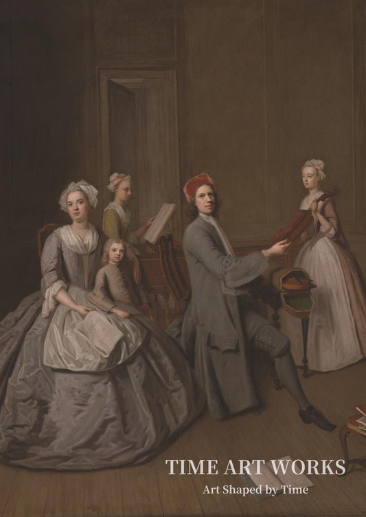 音楽を作るアーティストとその家族（Kunstneren og hans familie musicerende）— デナー、バルタザール（Denner, Balthasar）