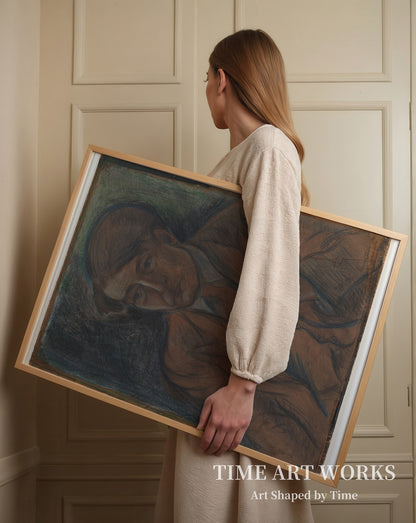 画家兼グラフィックアーティスト、セーレン・ヨース・ニールセンの肖像の習作（Forstudie til portræt af maleren og grafikeren Søren Hjorth Nielsen）— クリステンセン、ジョン（Christensen, John）