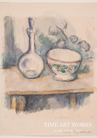 ボウルとカラフェのある静物画（Nature morte med skål og karaffel）— ヤコブセン、ジョージ（Jacobsen, Georg）