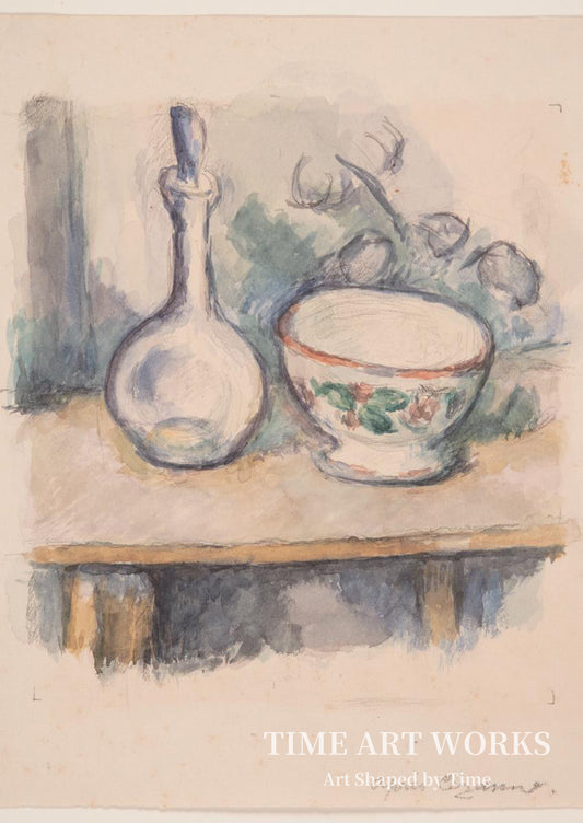 ボウルとカラフェのある静物画（Nature morte med skål og karaffel）— ヤコブセン、ジョージ（Jacobsen, Georg）