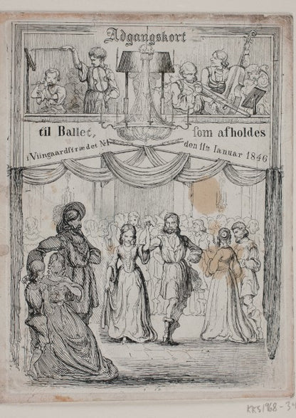 1846年の舞踏会の入場券（Adgangskort til et bal i 1846）— ボドリン（Bodlin）