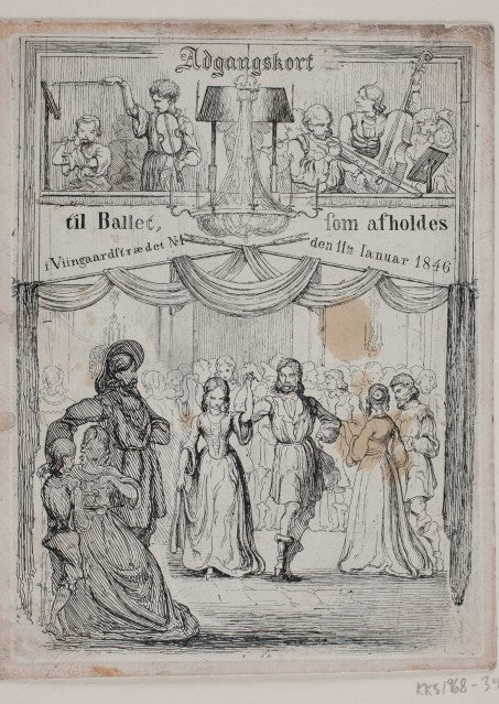 1846年の舞踏会の入場券（Adgangskort til et bal i 1846）— ボドリン（Bodlin）