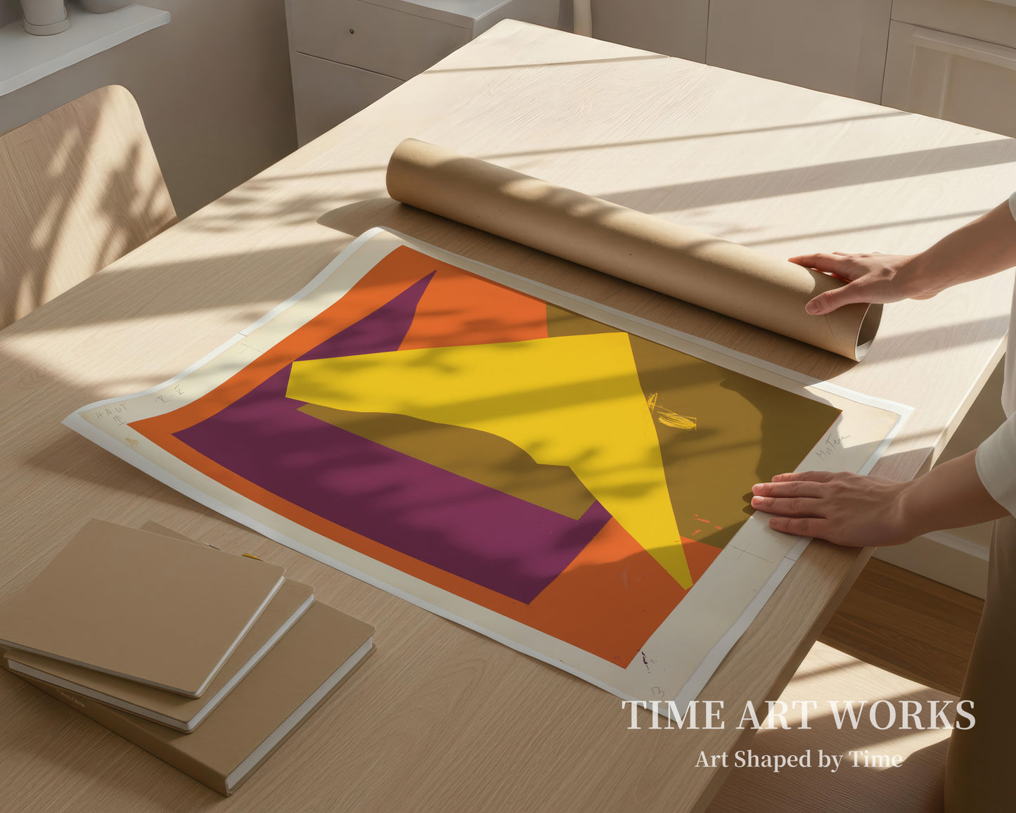 フローニンゲンの 2 つのスクリーン プリントのうちの 1 つの習作、1976 年（Forlæg for det ene af 2 serigrafier til Grønningen, 1976）— モーテンセン、リチャード（Mortensen, Richard）