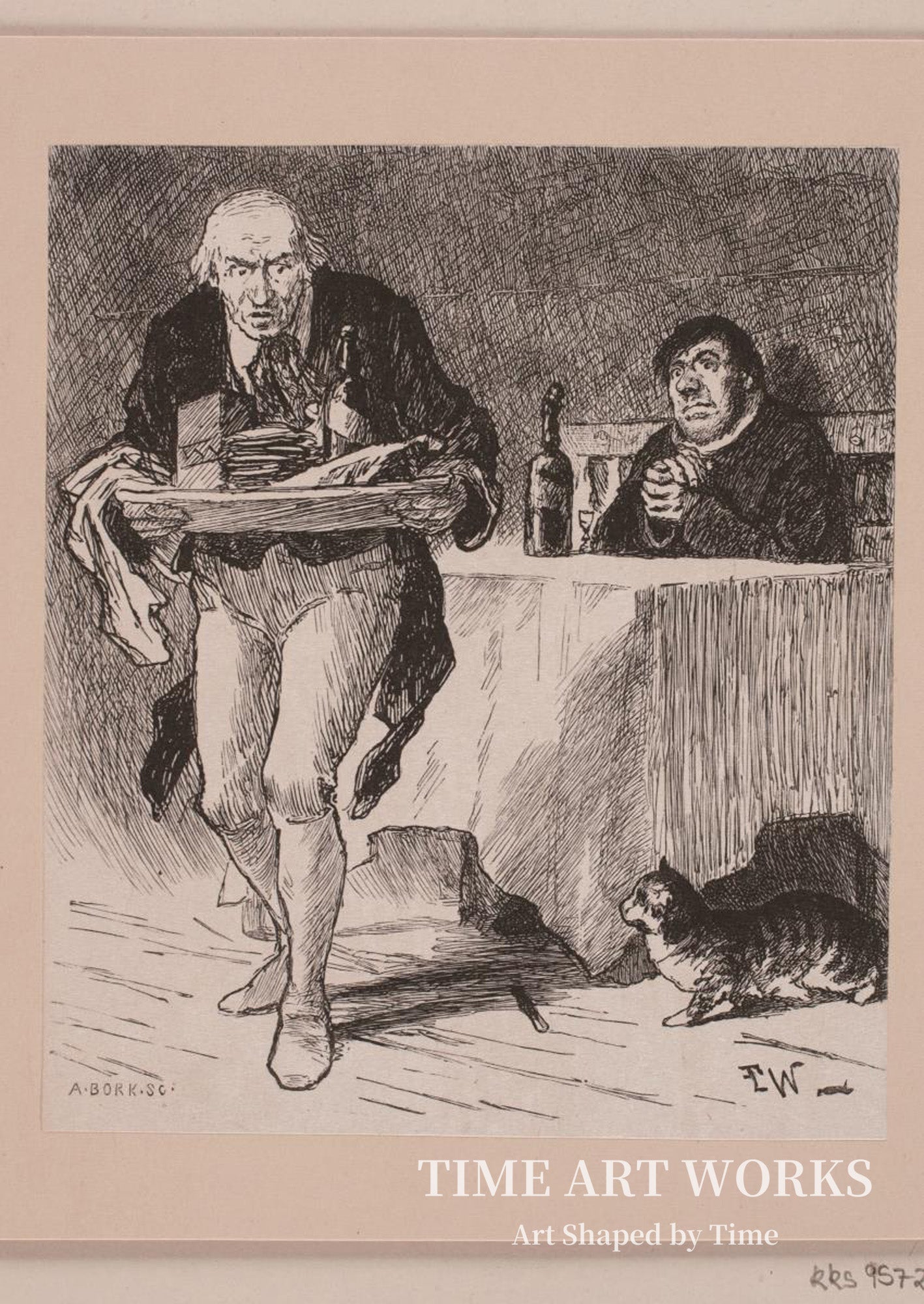 『石炭燃焼機』挿絵（Illustration til "Kulbrænderen"）— ボルク、アンドレ（Bork, André）