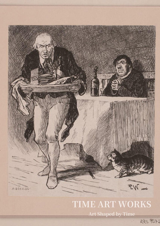 『石炭燃焼機』挿絵（Illustration til "Kulbrænderen"）— ボルク、アンドレ（Bork, André）