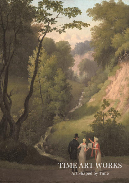 悪魔の渓谷（Djævlekløften i Liselunds have på Møn）— エッカースバーグ、C.W.（Eckersberg, C.W.）