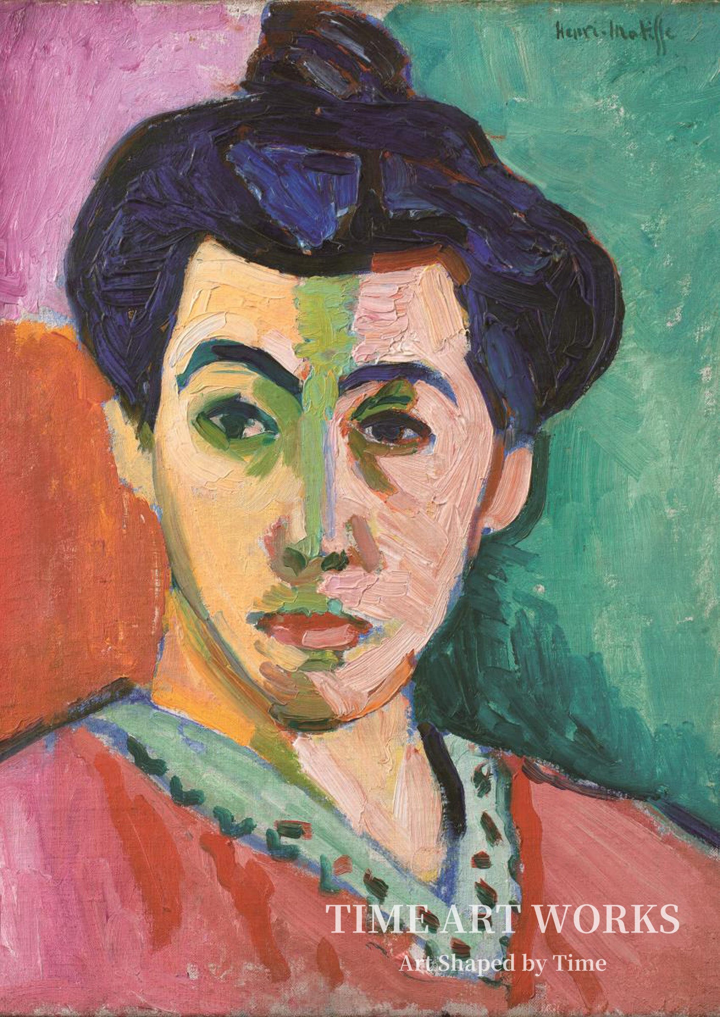 マティス夫人の肖像（Portræt af Madame Matisse. Den grønne stribe）— マティス、アンリ（Matisse, Henri）