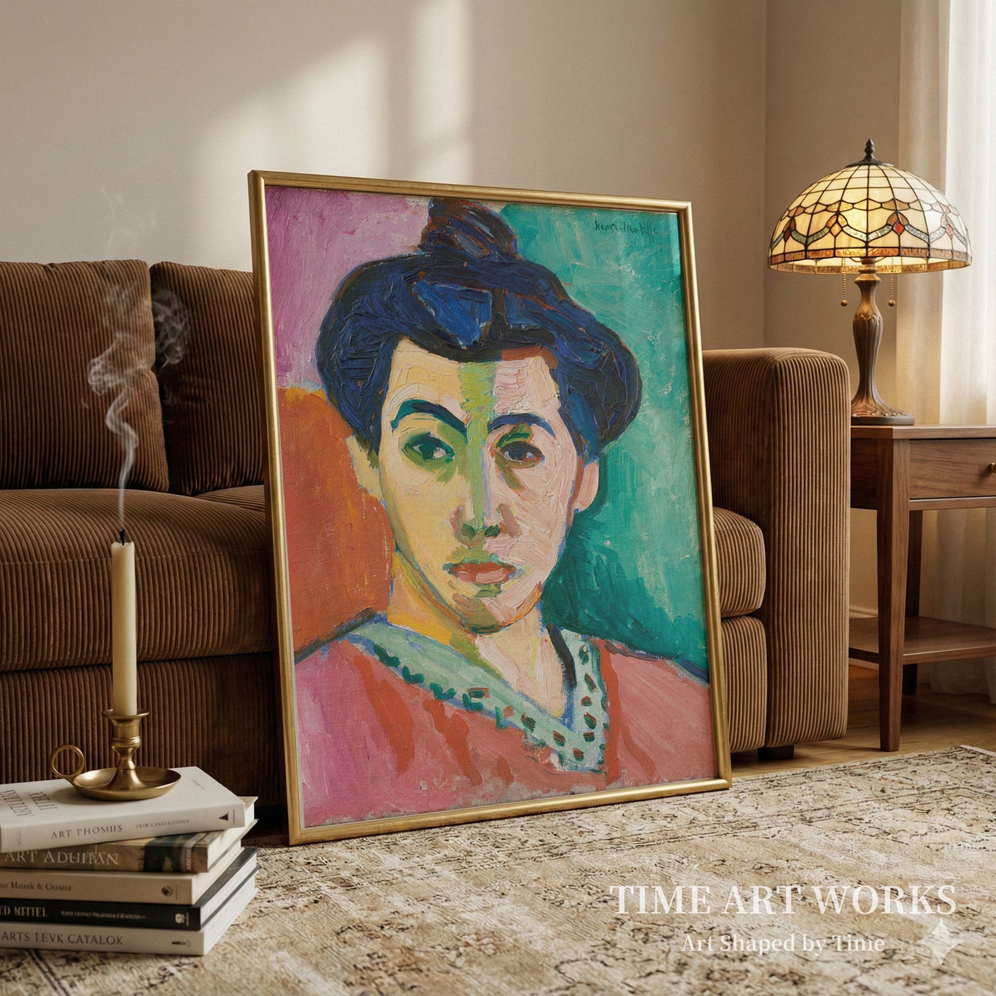 マティス夫人の肖像（Portræt af Madame Matisse. Den grønne stribe）— マティス、アンリ（Matisse, Henri）
