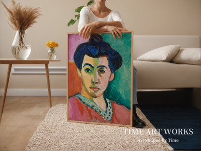 マティス夫人の肖像（Portræt af Madame Matisse. Den grønne stribe）— マティス、アンリ（Matisse, Henri）