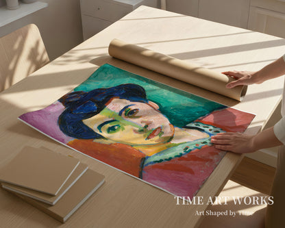マティス夫人の肖像（Portræt af Madame Matisse. Den grønne stribe）— マティス、アンリ（Matisse, Henri）