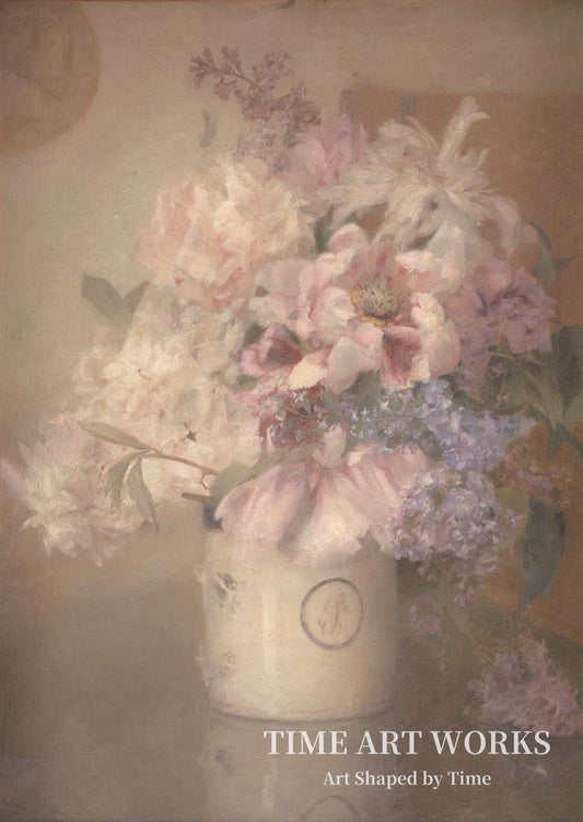 東インド風の鉢植えの牡丹とライラック（Pæoner og syrener i ostindisk krukke）— ステージ、エドマ（Stage, Edma）
