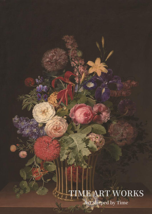 花が入った軽い籐のバスケット（En let rørkurv med blomster）— フリッツ、CD（Fritzsch, C.D.）