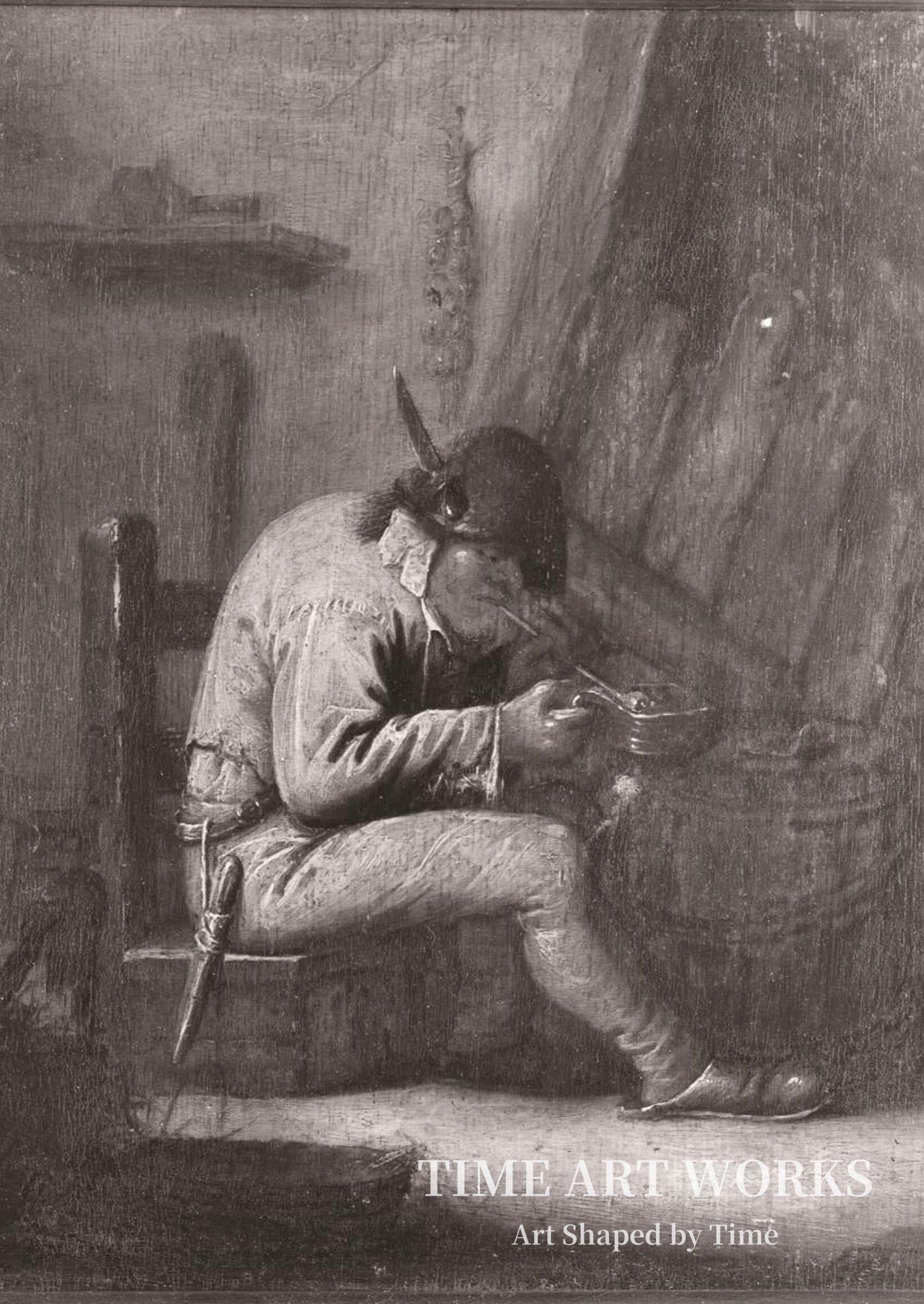 タバコを吸う人（En tobaksryger）— ブロウワー、アドリアン（Brouwer, Adriaen）