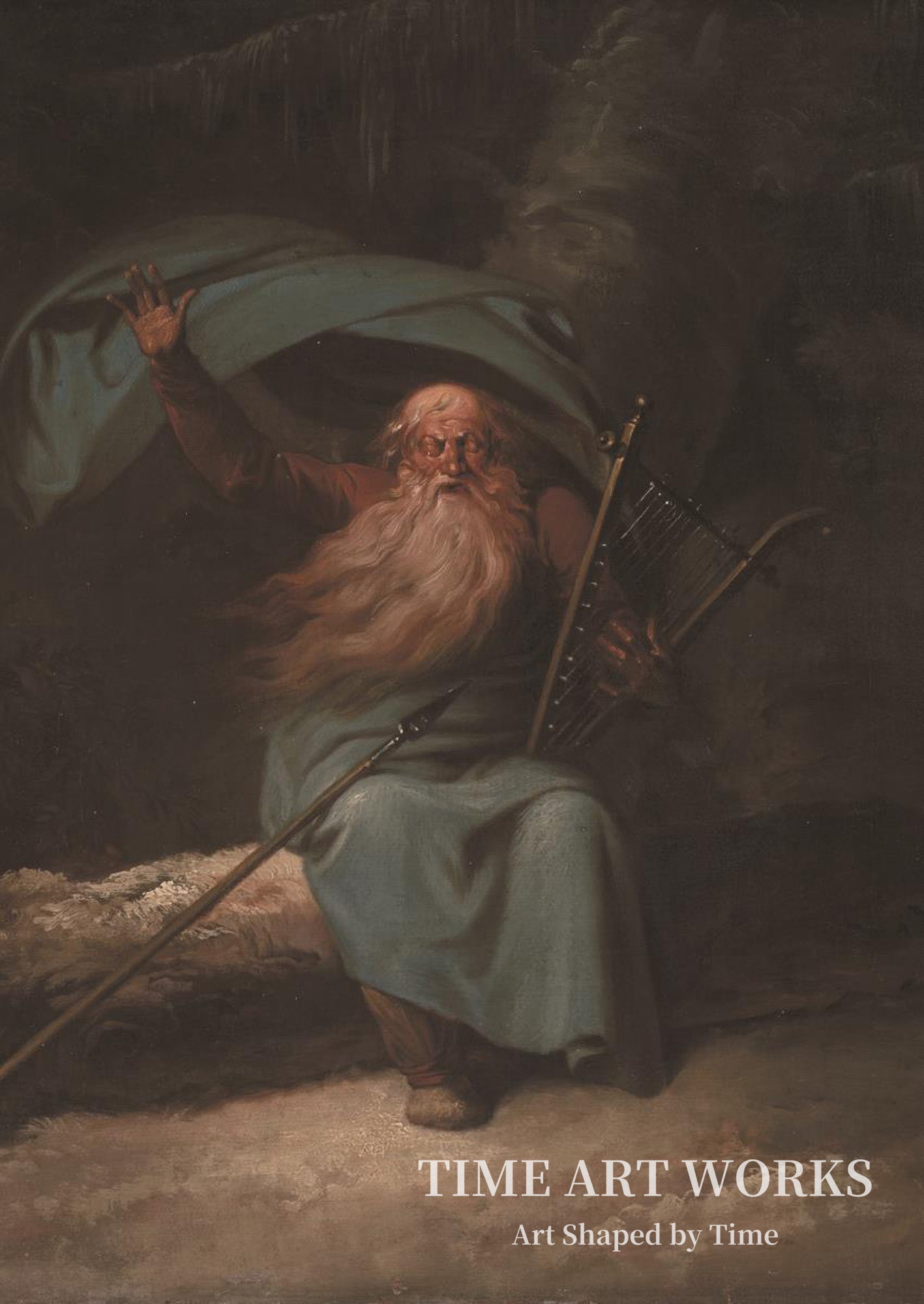 オシアンの最後の歌（Ossian. Den gamle blinde skotske barde synger til harpen sin svanesang）— アビルドガード、ニコライ（Abildgaard, Nicolai）