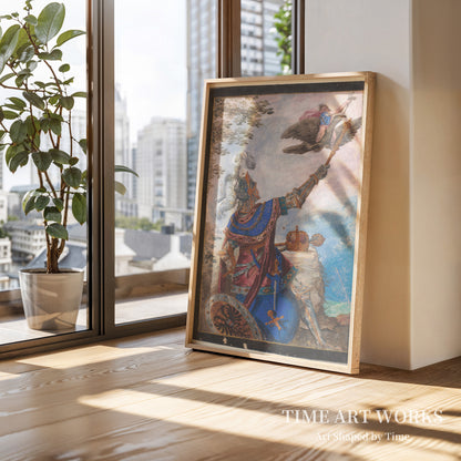 鷲に乗る絵画の天才（Malerkunstens geni flyvende på ryggen af en ørn viser sig for den knælende kejser Ferdinand II?）— ストロベル（II）、バーソロミュー（Strobel (II), Bartholomäus）