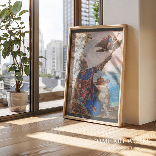 鷲に乗る絵画の天才（Malerkunstens geni flyvende på ryggen af en ørn viser sig for den knælende kejser Ferdinand II?）— ストロベル（II）、バーソロミュー（Strobel (II), Bartholomäus）