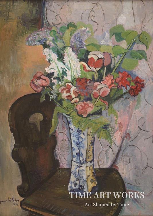 花瓶に生けられた春の花（Forårsblomster i en vase）— ヴァラドン、スザンヌ（Valadon, Suzanne）