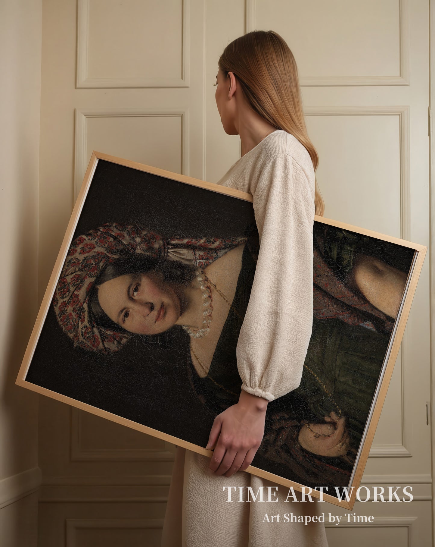 ターバンを巻いた画家の妻（旧姓ローレンツェン）（Cathrine Jensen, f. Lorenzen, kunstnerens hustru med turban）— カリフォルニア州ジェンセン（Jensen, C.A.）