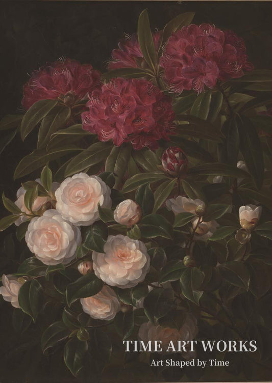 ツバキとシャクナゲ（Kamelier og rhododendron）— ジェンセン、J.L.（Jensen, J.L.）