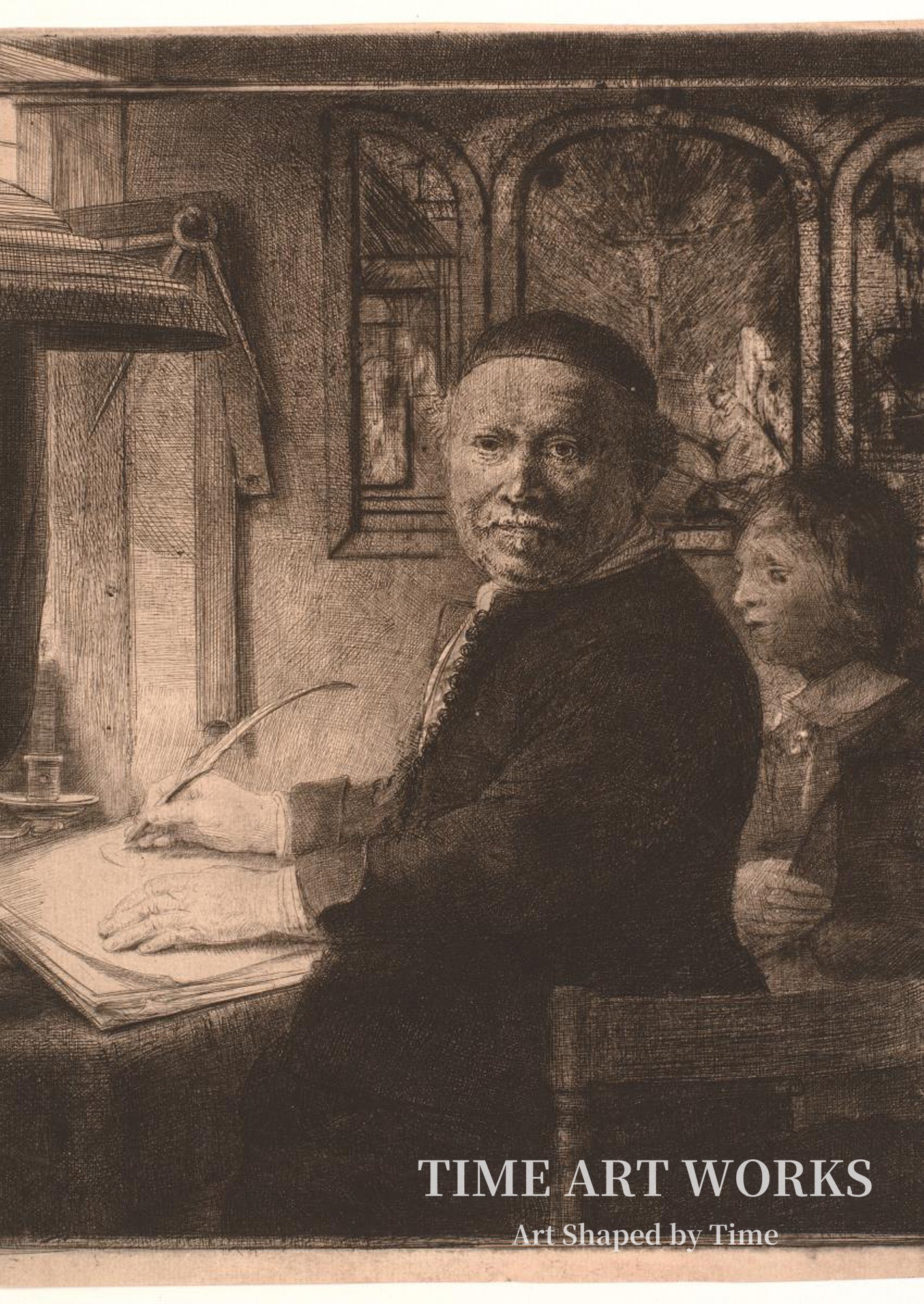 リーヴェン・ウィリムシュ・ファン・コッペノール（Lieven Williemsz van Coppenol, skrivelærer）— レンブラント・ファン・レイン（Rembrandt van Rijn）