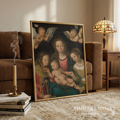 聖カタリナと聖バルバラに挟まれた聖母子像（Maria med barnet mellem helgeninderne Katharina og Barbara）— クラナッハ（I）、ルーカス（Cranach (I), Lucas）