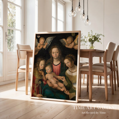 聖カタリナと聖バルバラに挟まれた聖母子像（Maria med barnet mellem helgeninderne Katharina og Barbara）— クラナッハ（I）、ルーカス（Cranach (I), Lucas）