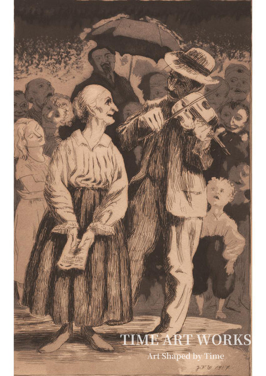 古いストリートシンガー（Den gamle gadesangerske）— ウィルムセン、J.F.（Willumsen, J.F.）