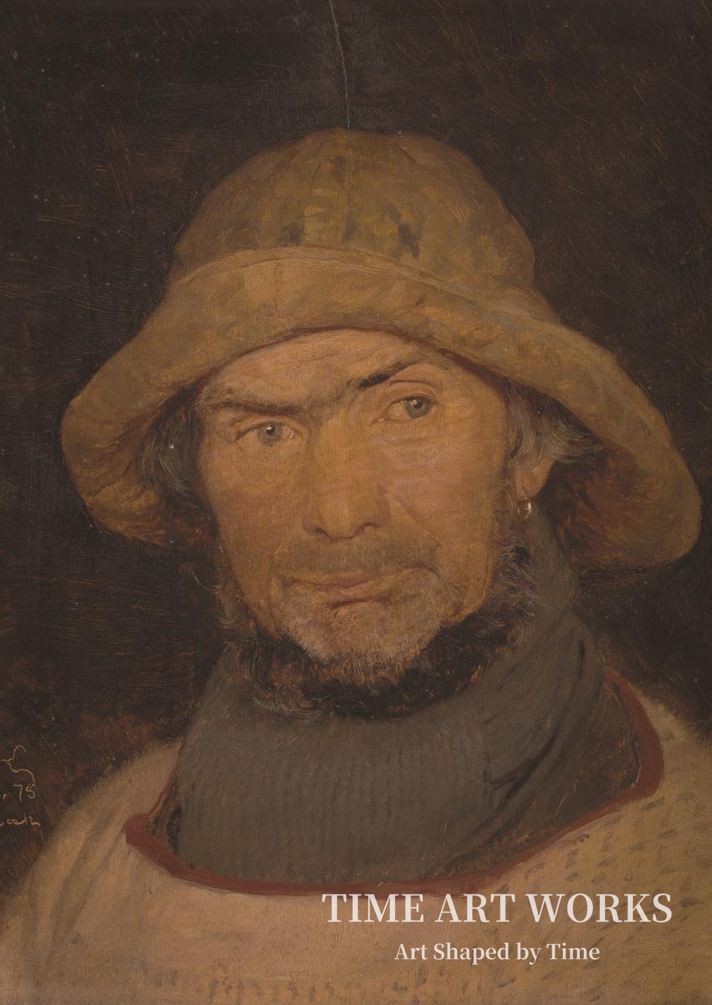 ホルンベックの漁師の肖像（Portræt af en fisker fra Hornbæk）— クロイヤー、PS（Krøyer, P.S.）