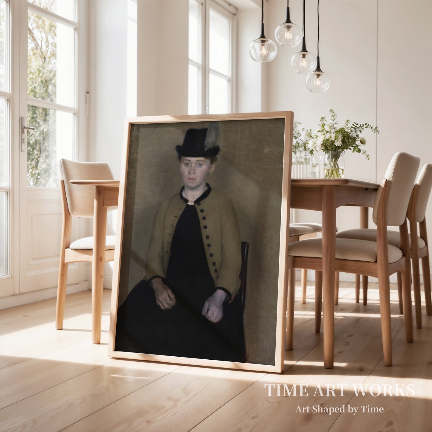 後に画家の妻となるイダ・イルステッド（Ida Ilsted, senere kunstnerens hustru）— ハンマースホイ、ヴィルヘルム（Hammershøi, Vilhelm）