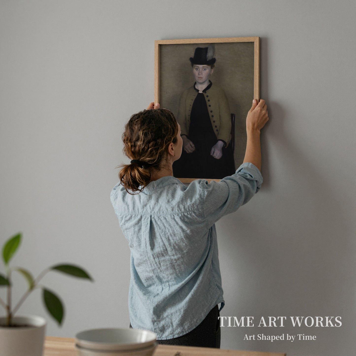 後に画家の妻となるイダ・イルステッド（Ida Ilsted, senere kunstnerens hustru）— ハンマースホイ、ヴィルヘルム（Hammershøi, Vilhelm）