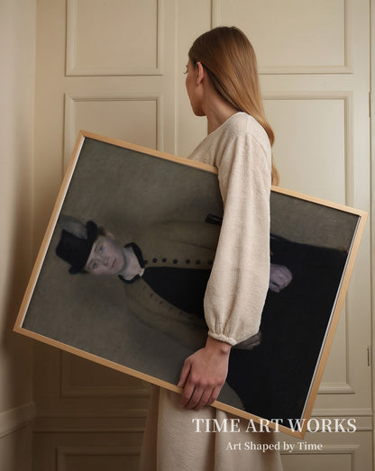 後に画家の妻となるイダ・イルステッド（Ida Ilsted, senere kunstnerens hustru）— ハンマースホイ、ヴィルヘルム（Hammershøi, Vilhelm）
