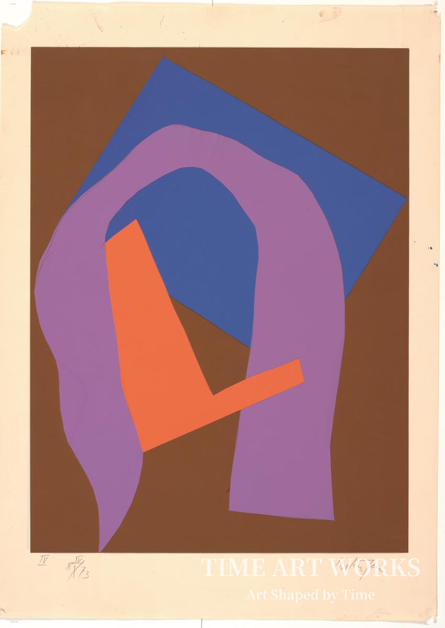 『Le rectangle enchanté』原型（Forlæg for den serigrafiske mappe "Le rectangle enchanté I-II / Det fortryllede rektangel I-II", 1973）— モーテンセン、リチャード（Mortensen, Richard）