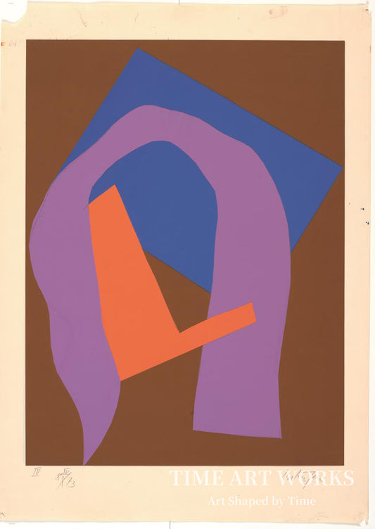 『Le rectangle enchanté』原型（Forlæg for den serigrafiske mappe "Le rectangle enchanté I-II / Det fortryllede rektangel I-II", 1973）— モーテンセン、リチャード（Mortensen, Richard）