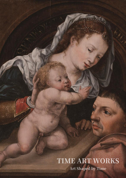 聖母子像と寄進者（Madonna med Barnet og en donator）— ゴッサールト、ヤン（Gossaert, Jan）