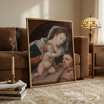 聖母子像と寄進者（Madonna med Barnet og en donator）— ゴッサールト、ヤン（Gossaert, Jan）