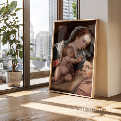聖母子像と寄進者（Madonna med Barnet og en donator）— ゴッサールト、ヤン（Gossaert, Jan）