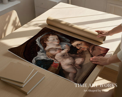 聖母子像と寄進者（Madonna med Barnet og en donator）— ゴッサールト、ヤン（Gossaert, Jan）